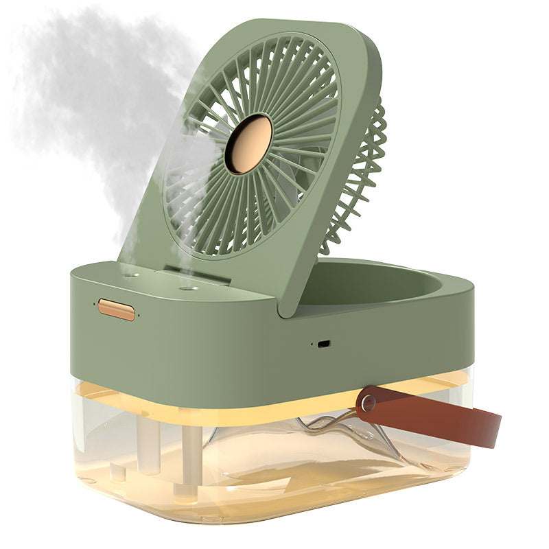 Portable Desktop Fan with Humidifier Spray & Night Light
